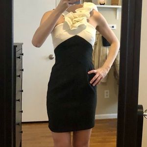 Jessica McClintock Black and White Mini Dress